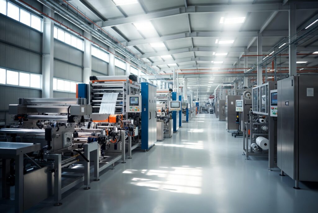 Wanli Packaging modern flexible packaging production facility and manufacturing line in China