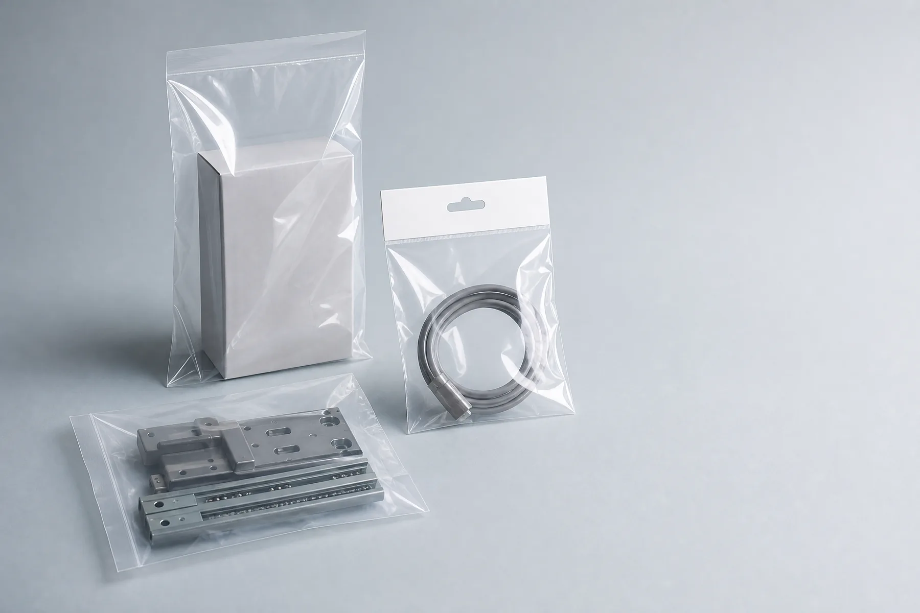 Custom printed poly bags for retail and industrial use