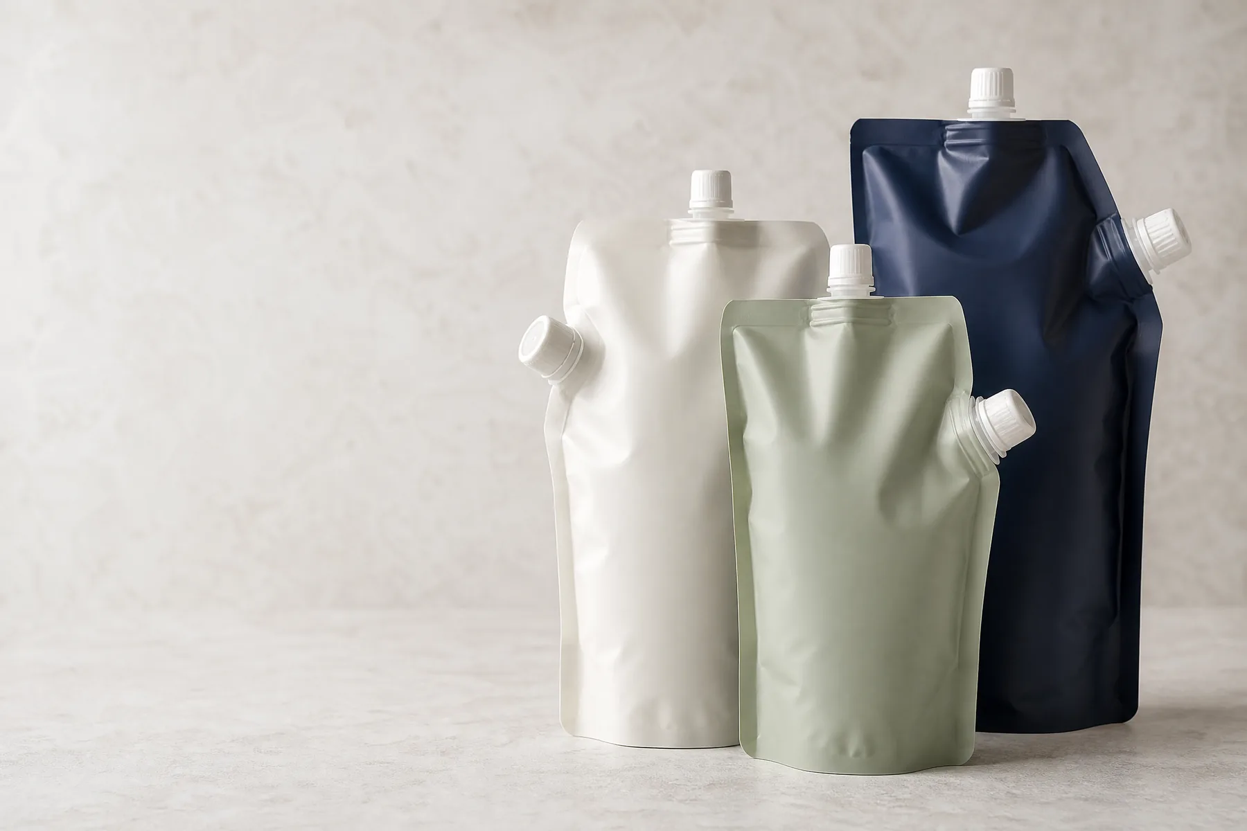 Custom spout pouches for liquid and refill packaging