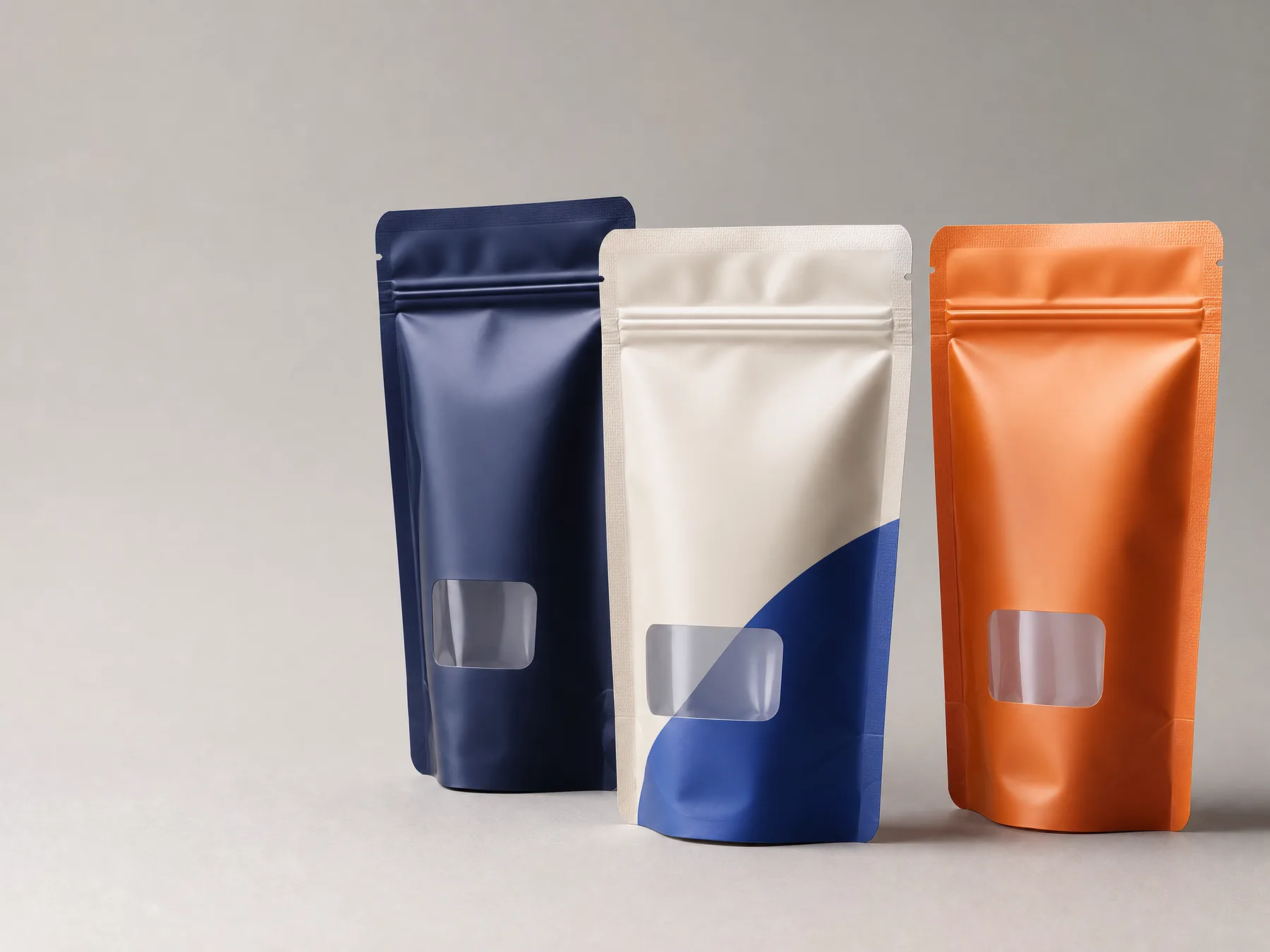Custom stand up pouches for food and consumer products